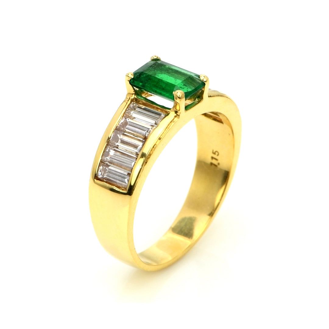 Emerald and Diamond Ring
