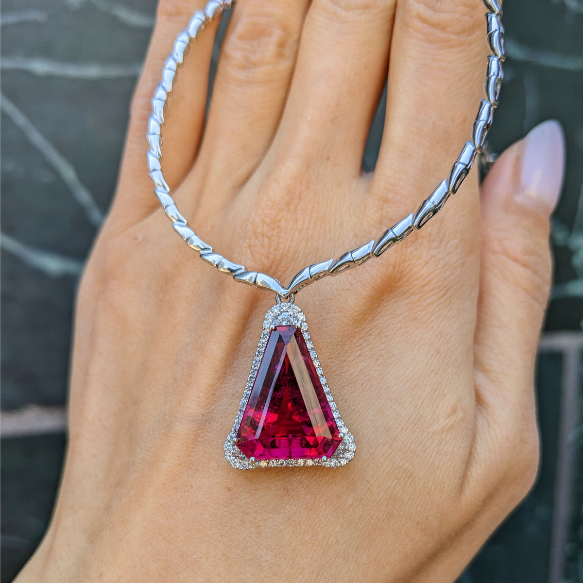 Pink Tourmaline Necklace