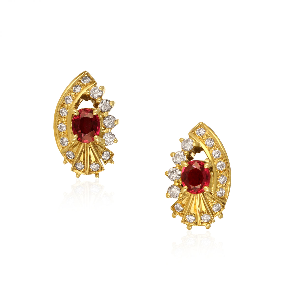 Ruby and Diamond Earrings