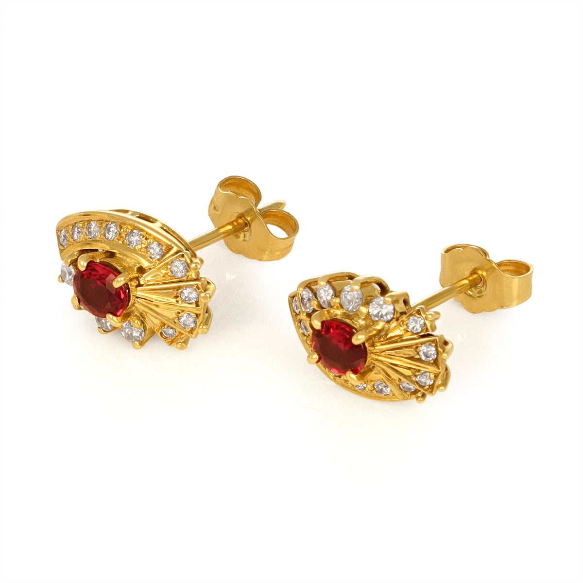 Ruby and Diamond Earrings