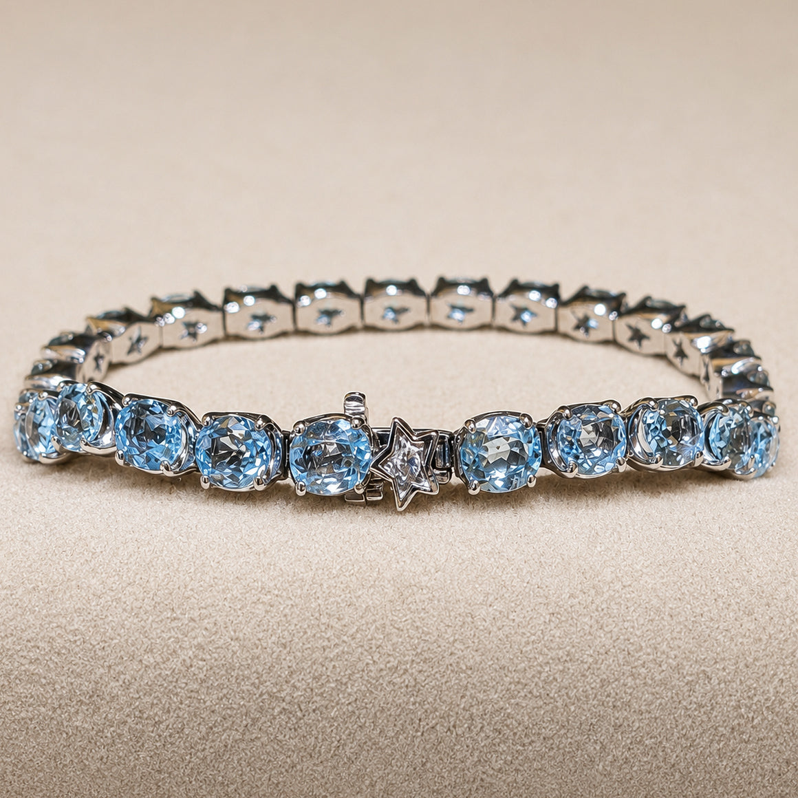Aquamarine Line Bracelet