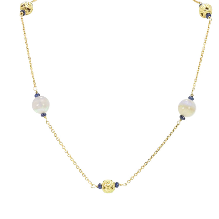 Opal and Sapphire Necklace