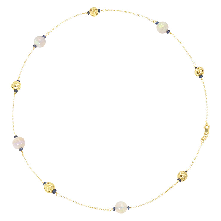 Opal and Sapphire Necklace