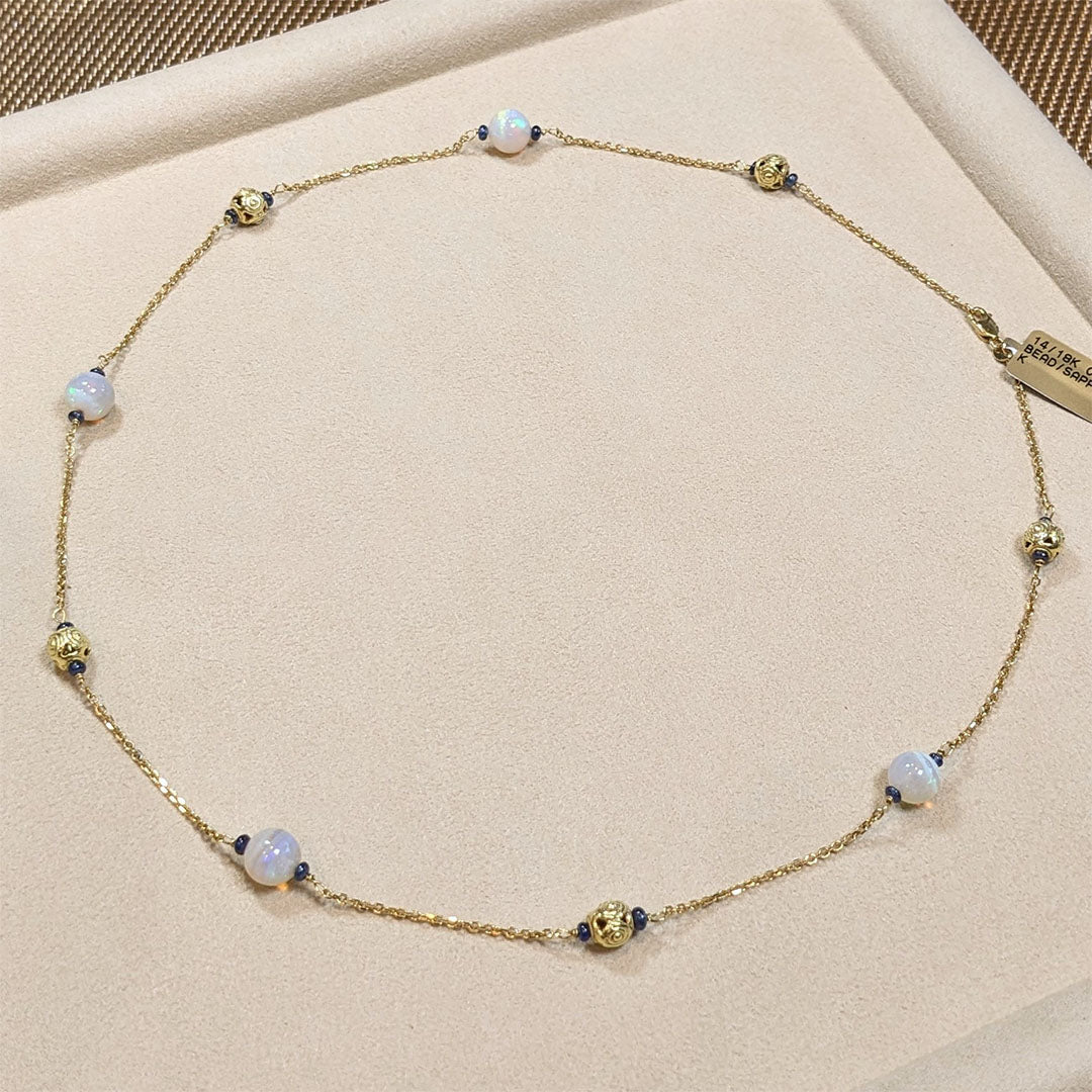 Opal and Sapphire Necklace