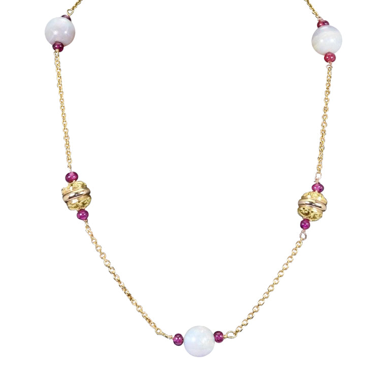 Opal and Ruby Necklace