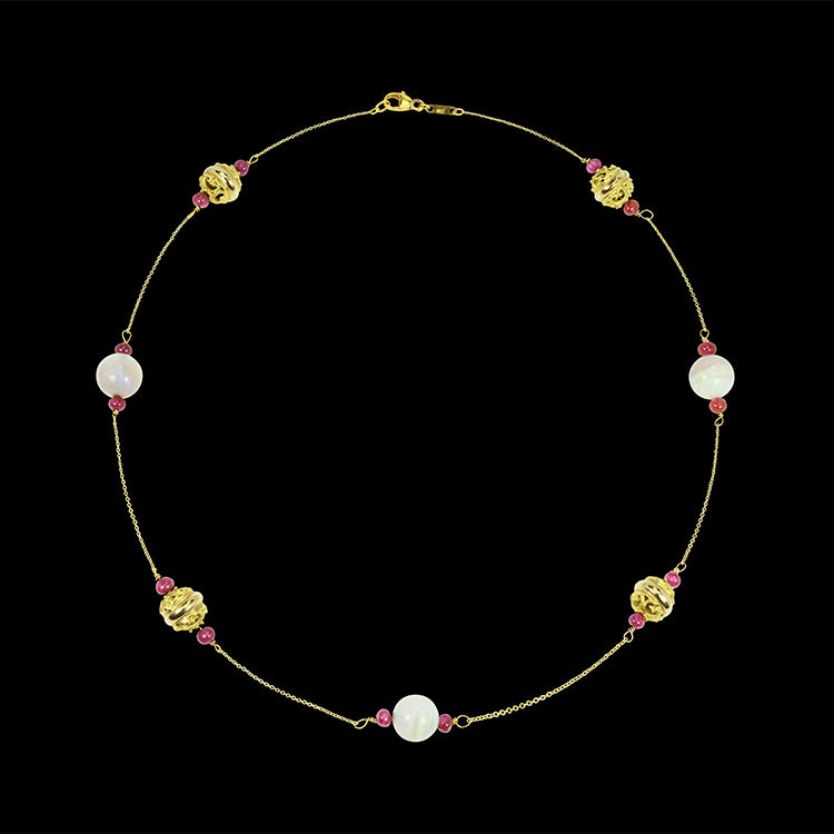 Opal and Ruby Necklace