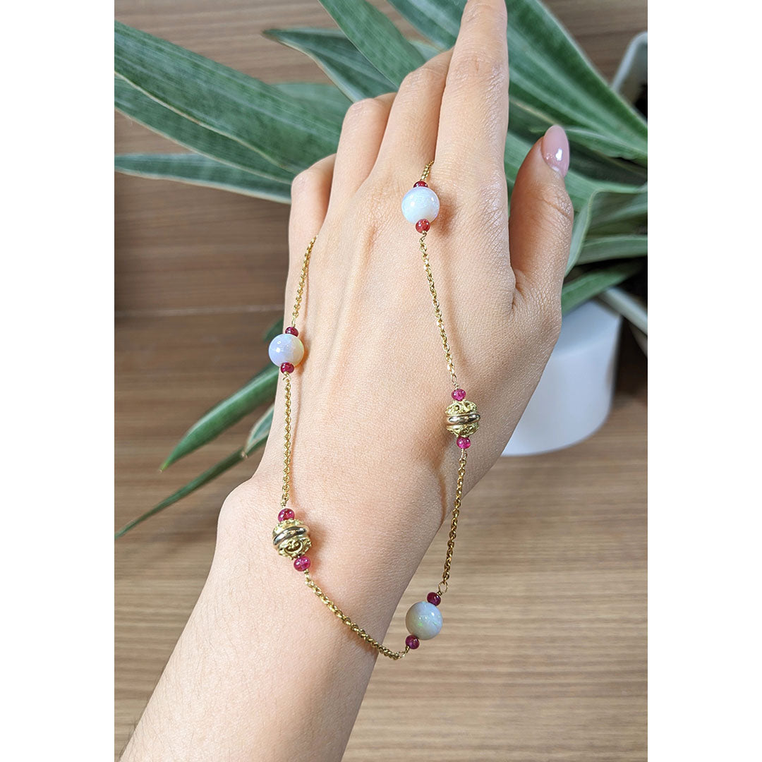 Opal and Ruby Necklace