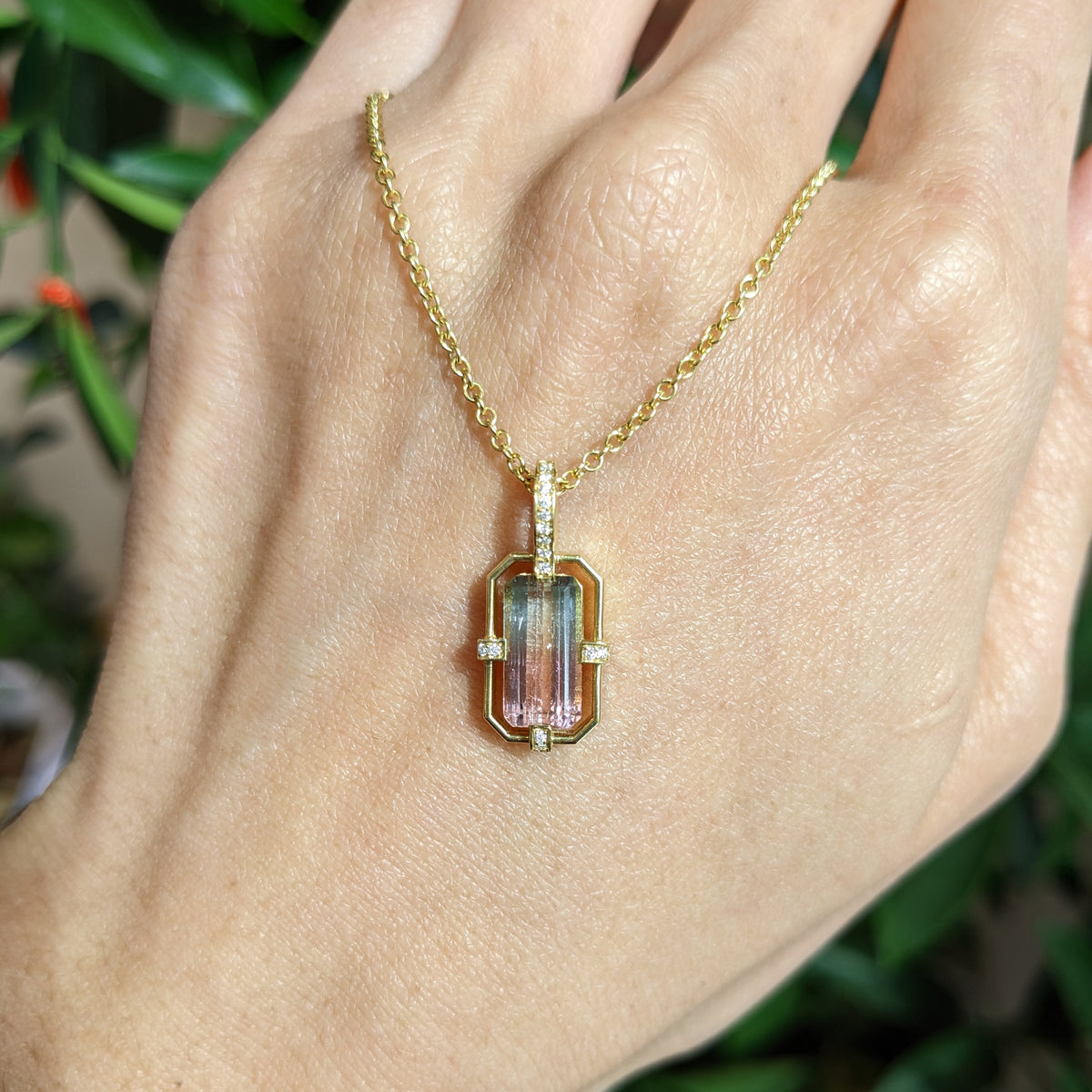 Bi-Color Tourmaline Necklace