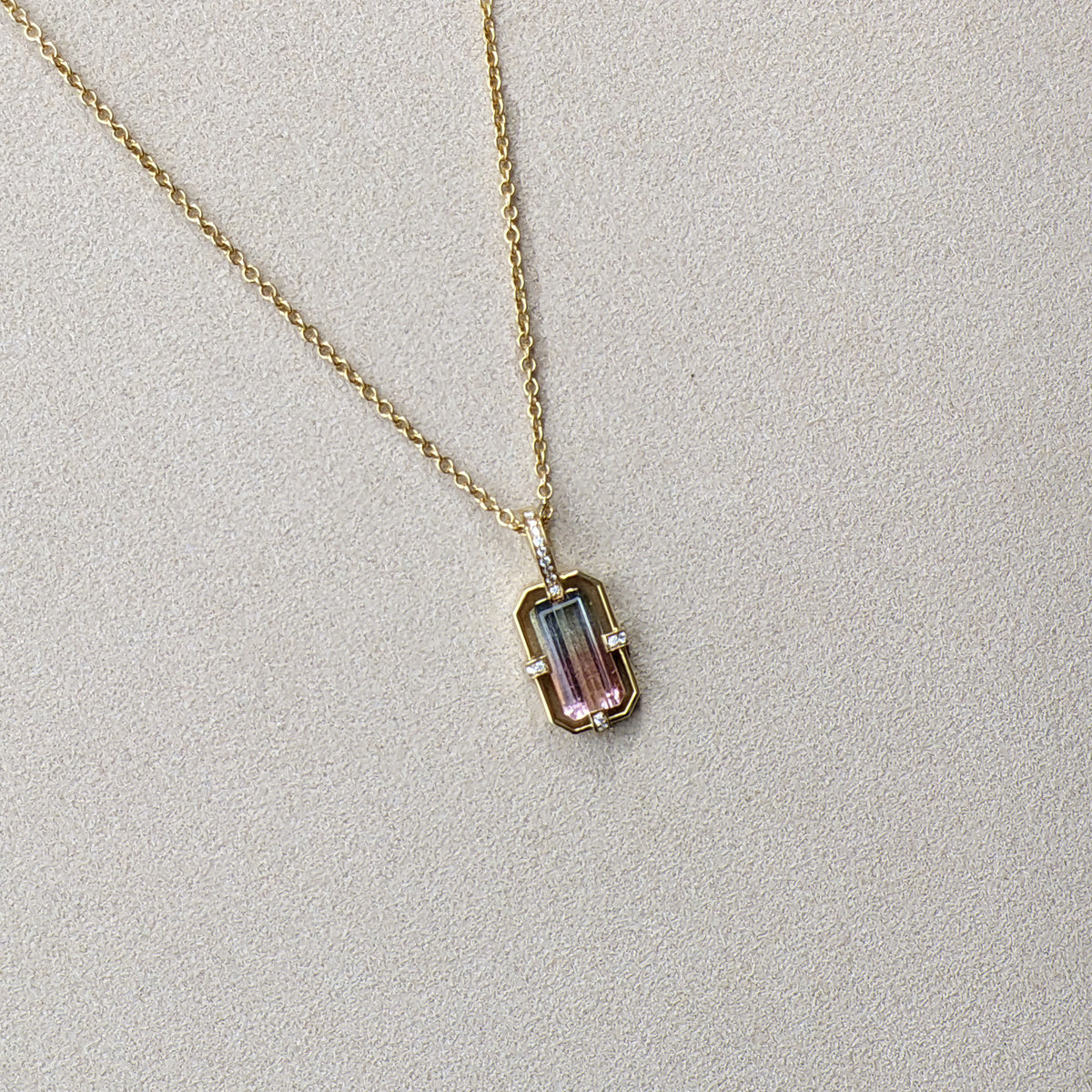Bi-Color Tourmaline Necklace