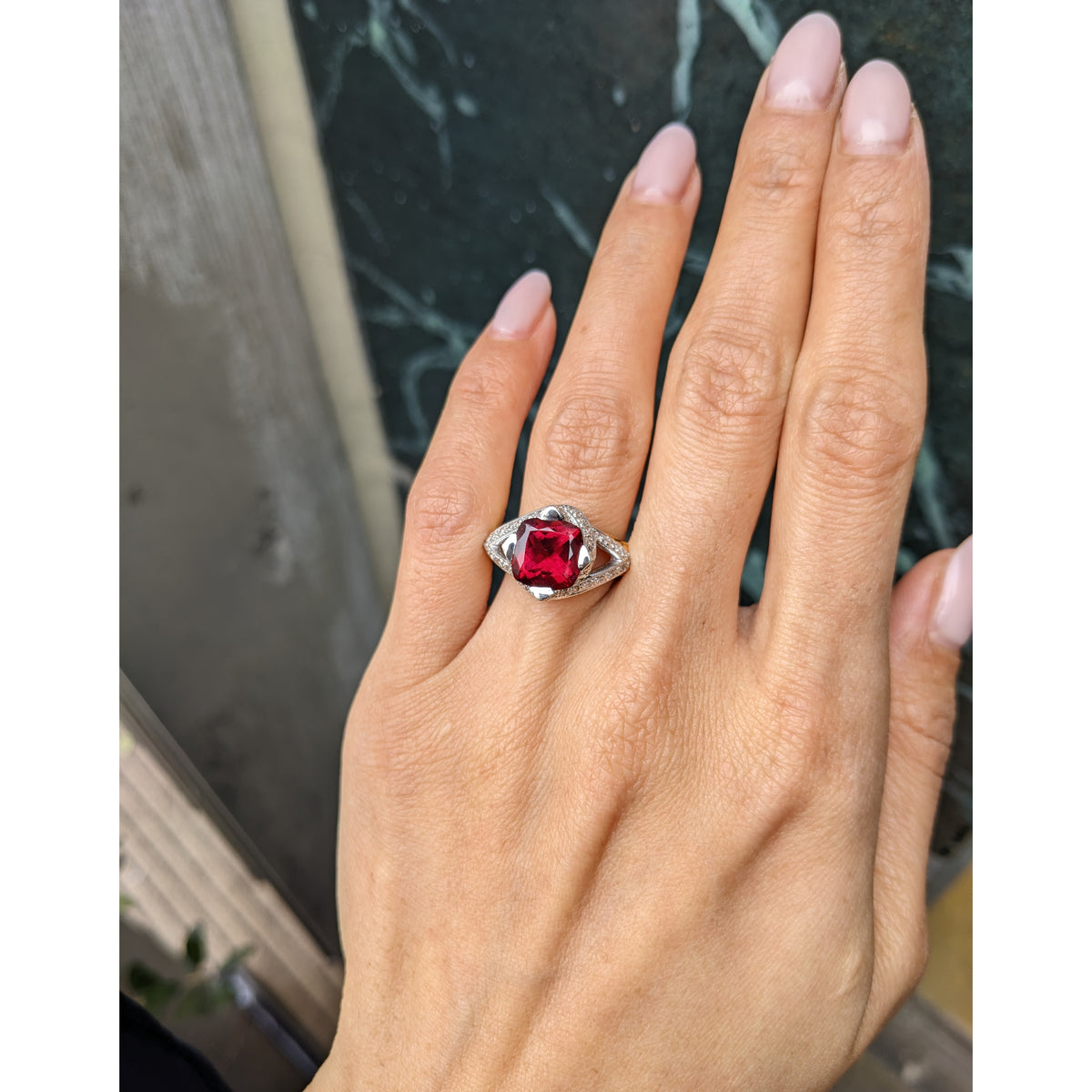 Two Tone Tourmaline Ring