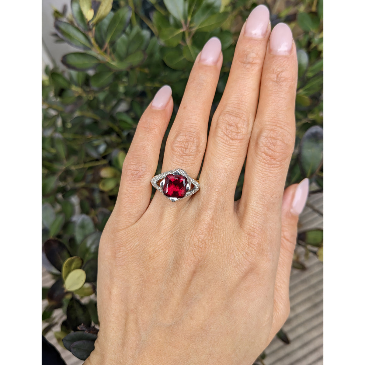 Two Tone Tourmaline Ring