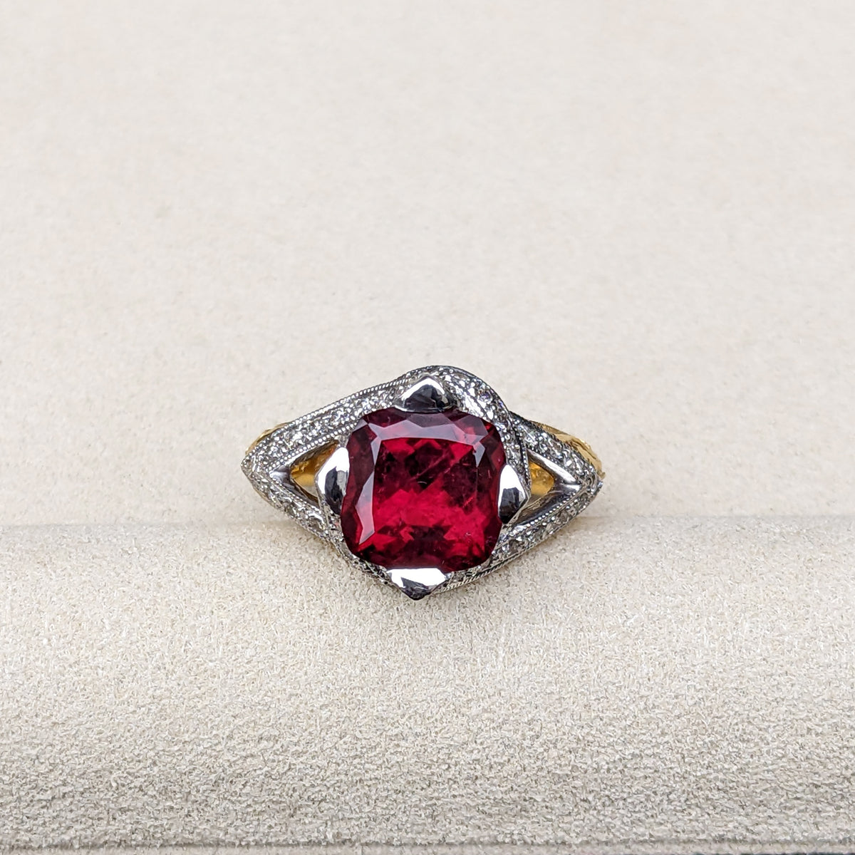 Two Tone Tourmaline Ring
