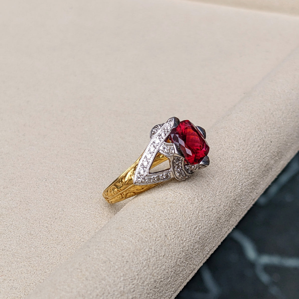 Two Tone Tourmaline Ring