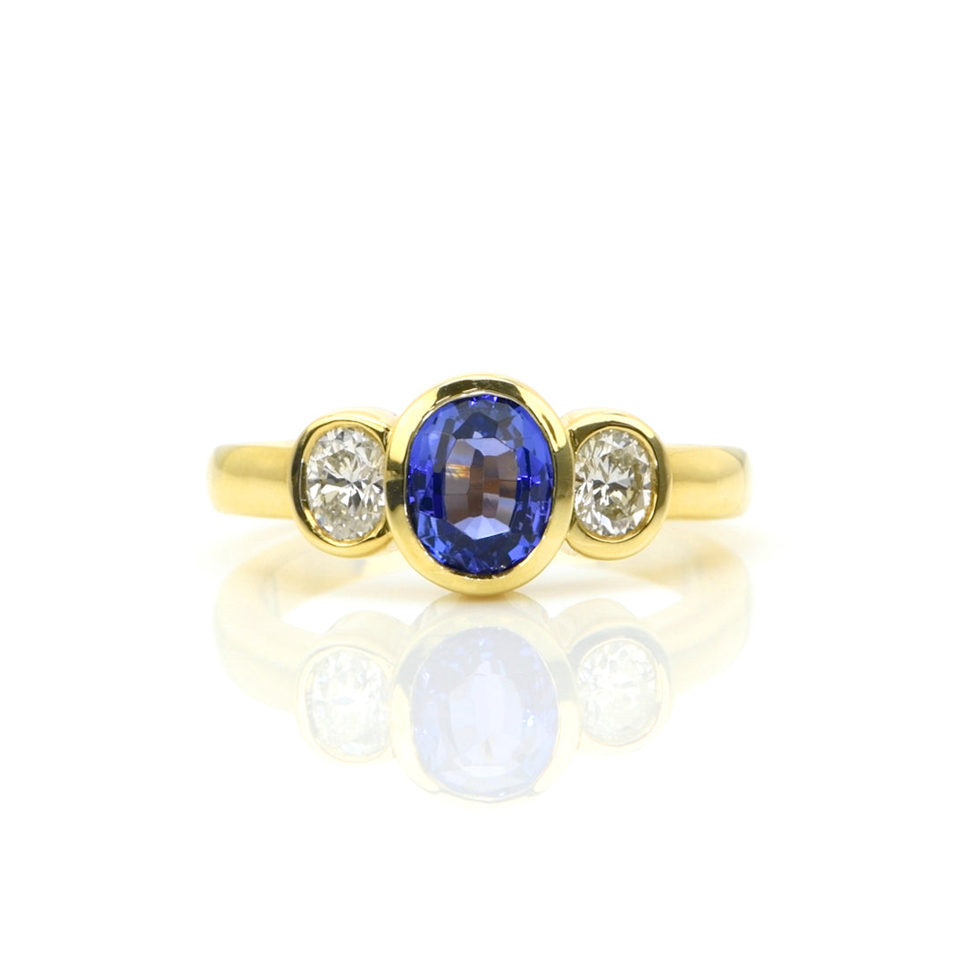 3 Stone Tanzanite Ring