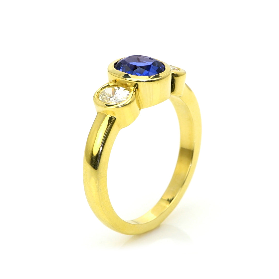 3 Stone Tanzanite Ring