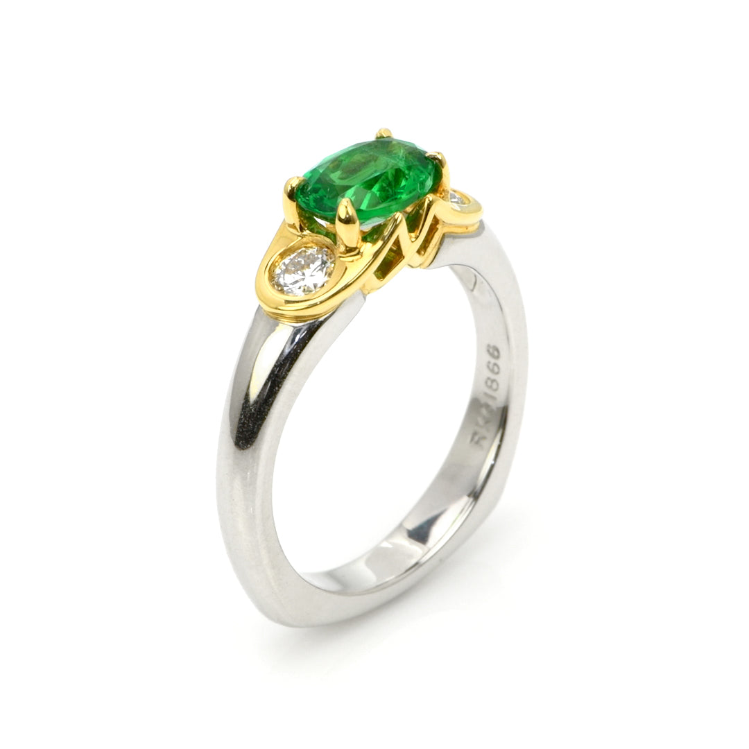 Emerald and Diamond Ring