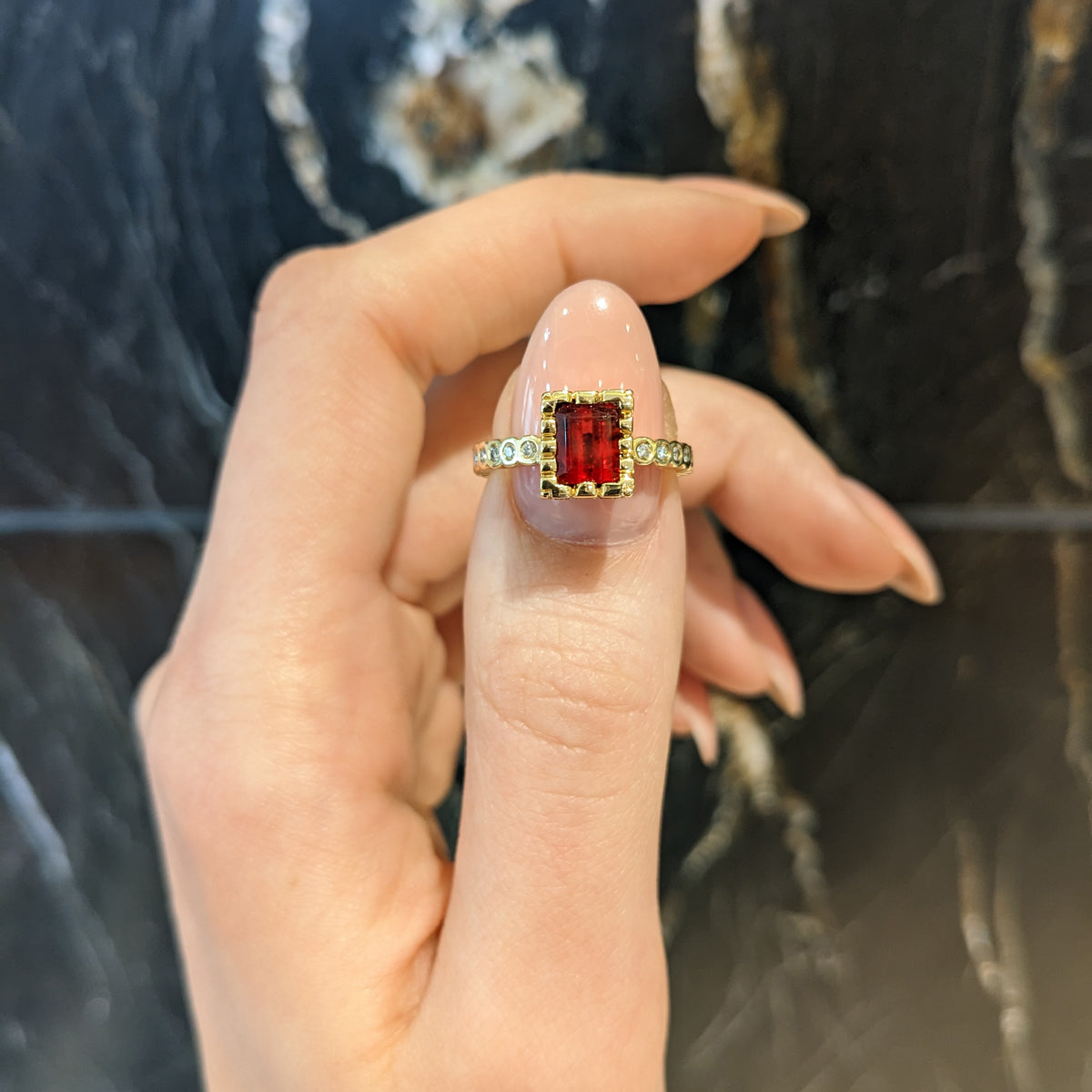 GIA Certified Rare Scarlet Red Emerald Ring
