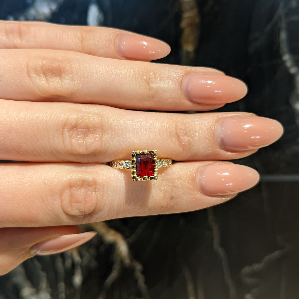 GIA Certified Rare Scarlet Red Emerald Ring