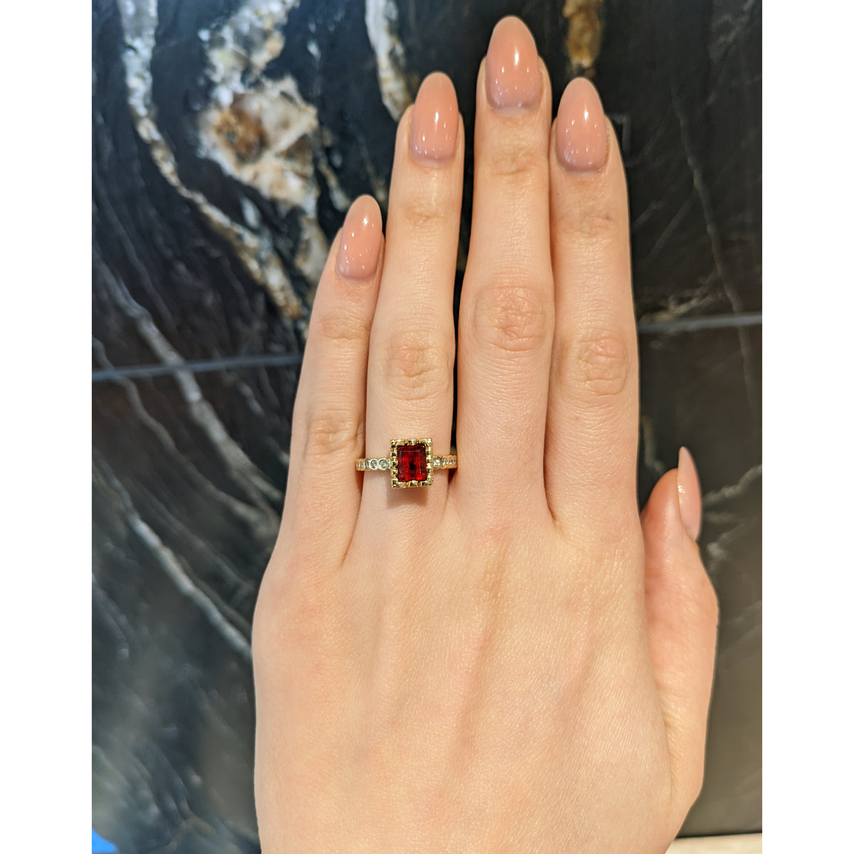 GIA Certified Rare Scarlet Red Emerald Ring