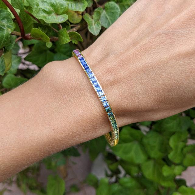 Rainbow Sapphire Bracelet