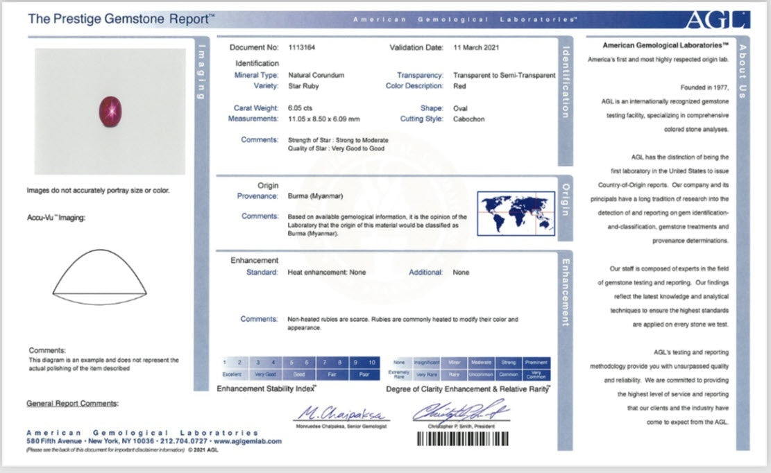 6.05ct Certified No Heat Burma Cabochon Ruby