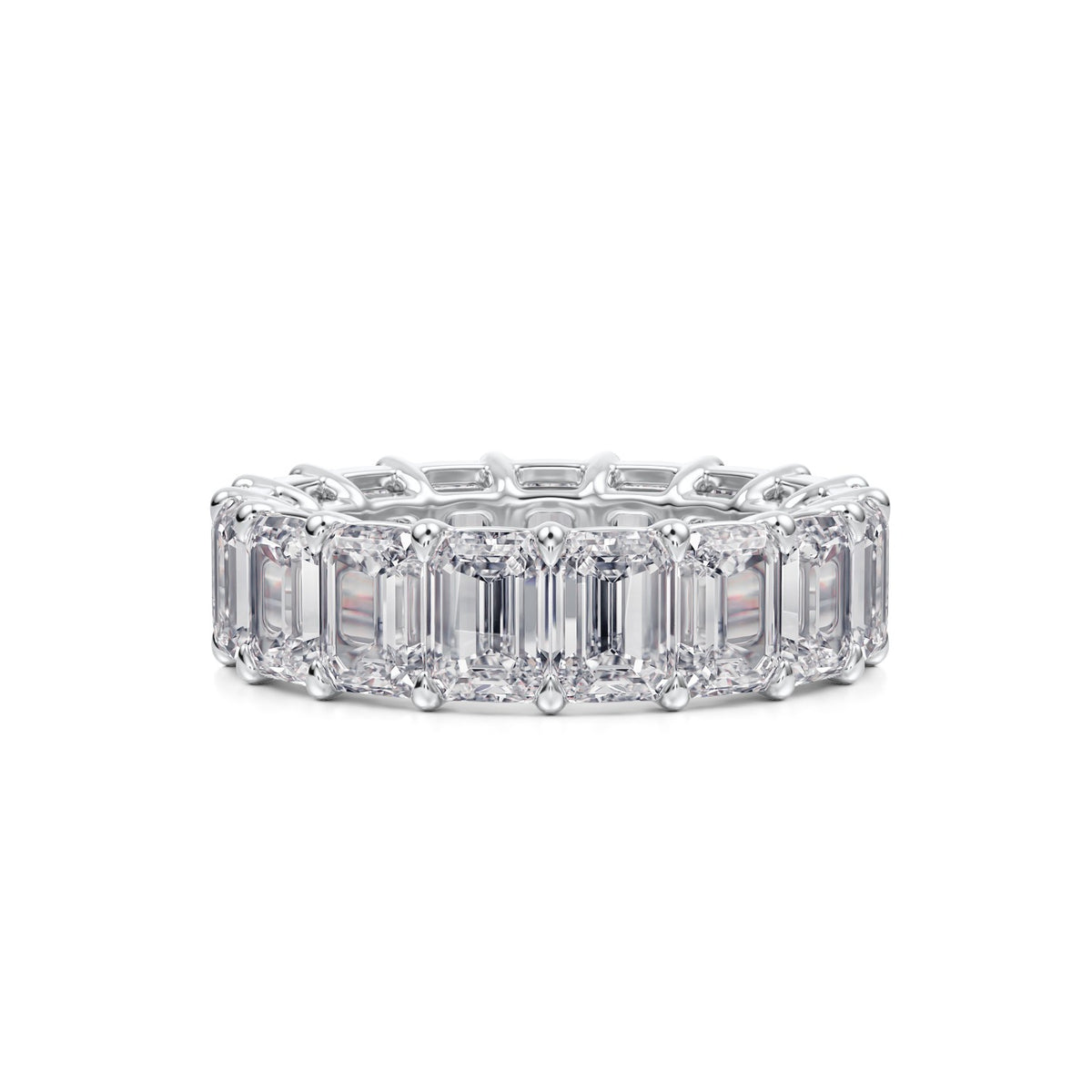 Emerald Cut Diamond Eternity Band