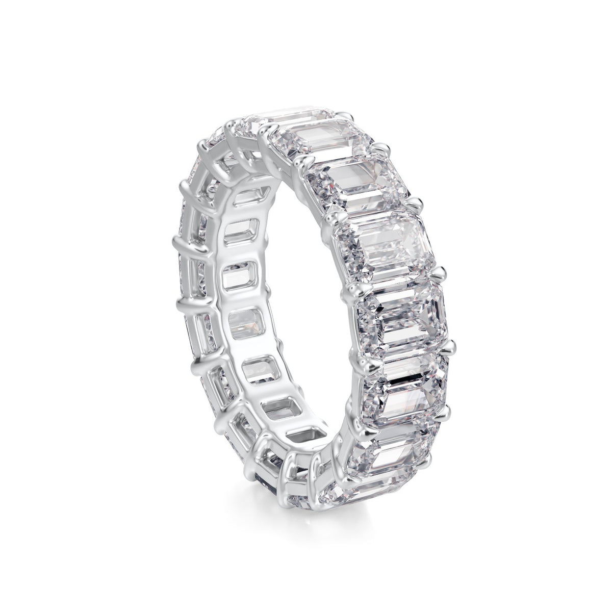 Emerald Cut Diamond Eternity Band